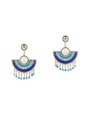 blue metal drop earring - 16618656 - Standard Image - 2