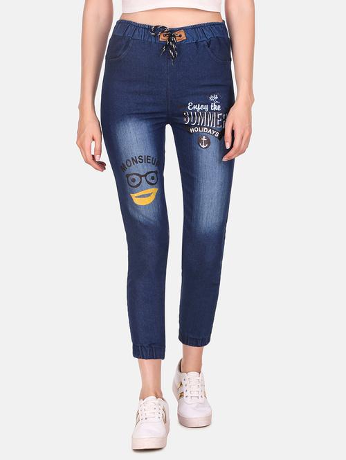 drawstring waist quirky jean - 16618777 - Standard Image - 1