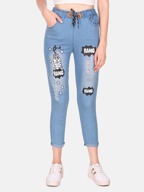 drawstring waist quirky jean - 16618780 - Standard Image - 1