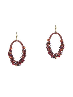 red zinc drop earring - 16618825 - Standard Image - 2