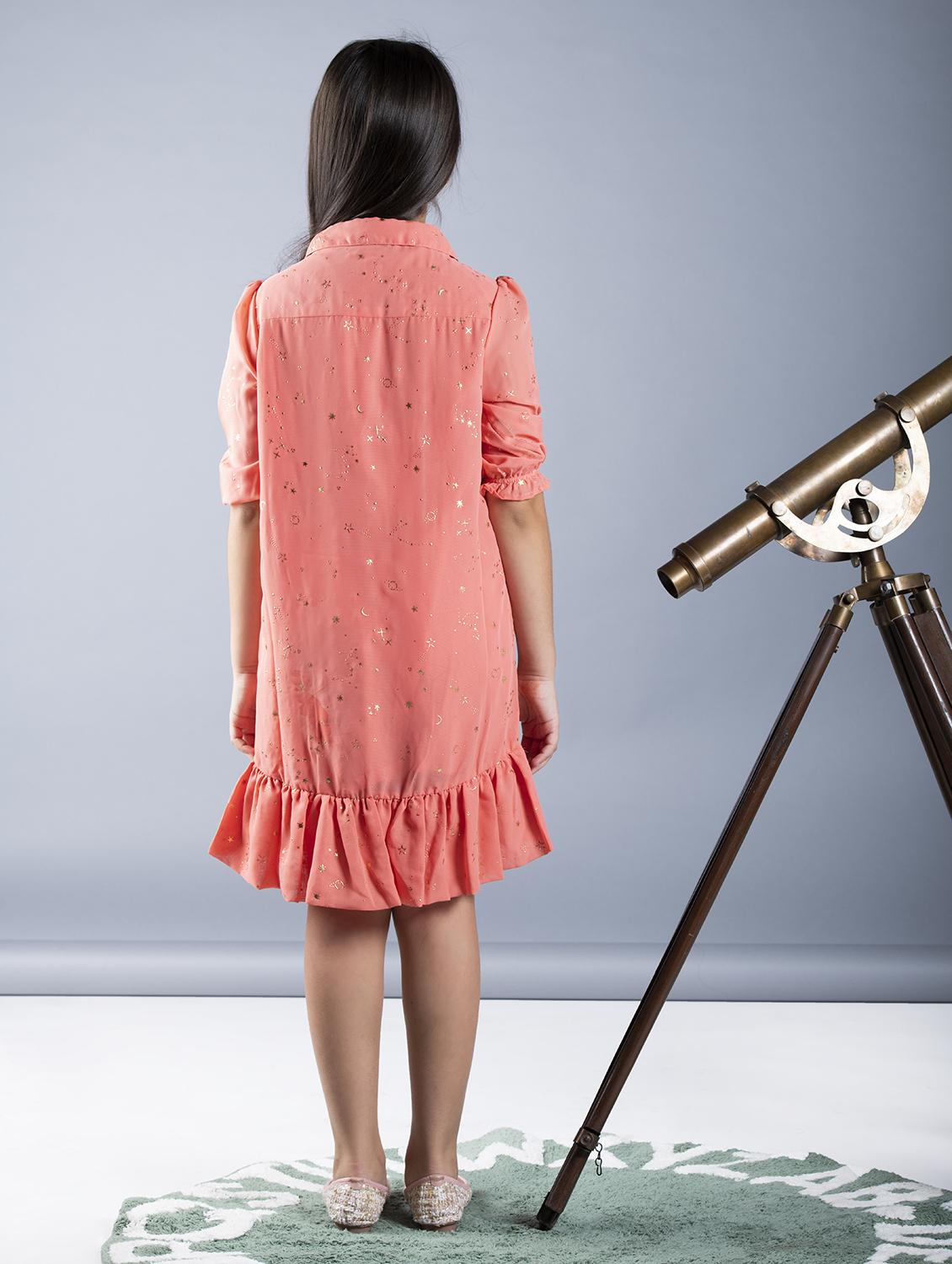 ruffle detail shirt frock - 16618937 - Zoom Image - 2