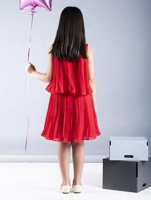 accordion pleats layered frock - 16618943 - Standard Image - 2
