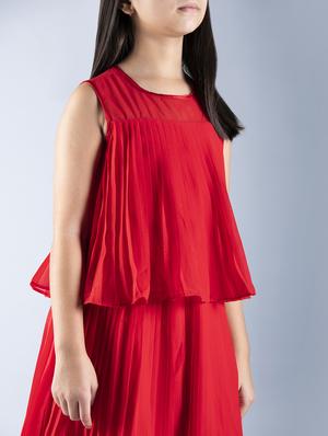 accordion pleats layered frock - 16618943 - Standard Image - 3