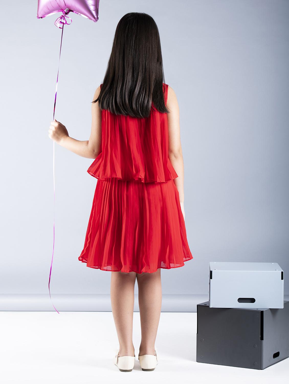 accordion pleats layered frock - 16618943 - Zoom Image - 2