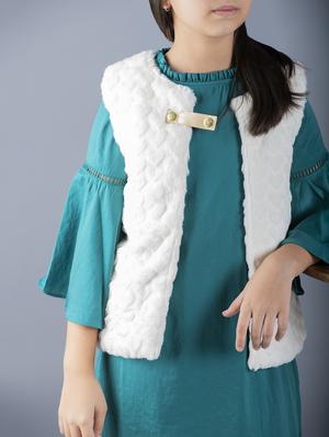 blue polyester frock - 16618951 - Standard Image - 3
