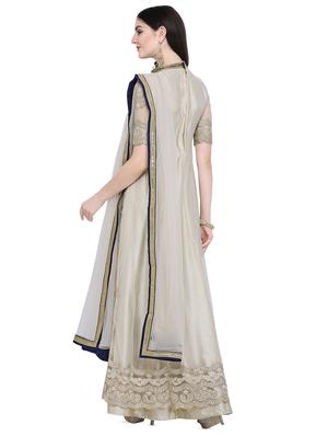 embroidered semi-stitched suit - 16619195 - Standard Image - 3