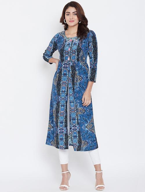 front slit abstract tunic - 16619227 - Standard Image - 1