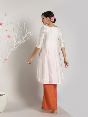 kalidaar solid kurta palazzo set - 16619283 - Standard Image - 4