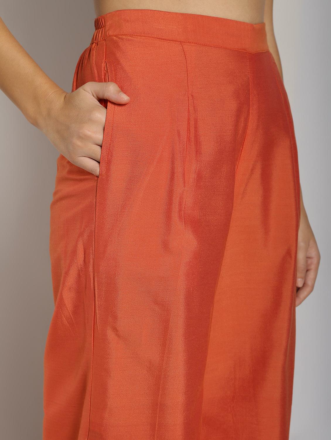 kalidaar solid kurta palazzo set - 16619283 - Zoom Image - 5