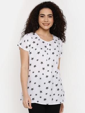 round neck quirky top - 16619322 - Standard Image - 2
