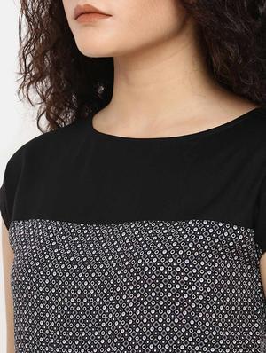 boat neck color block top - 16619326 - Standard Image - 5