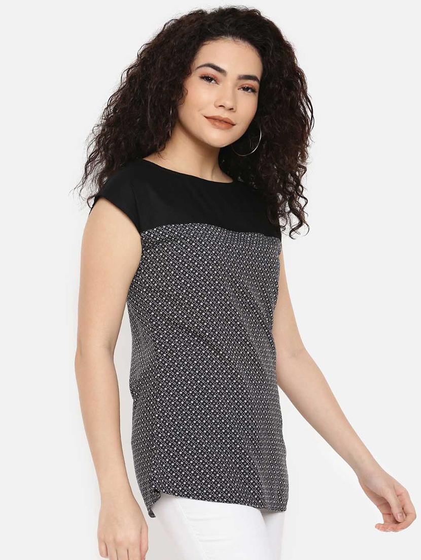 boat neck color block top - 16619326 - Zoom Image - 3