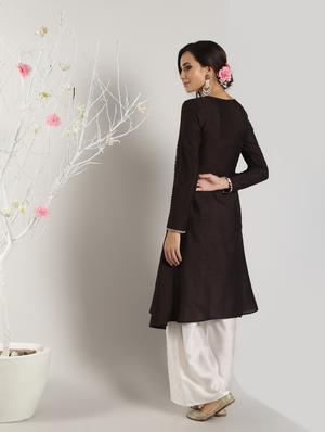 gota work angrakha kurta with palazzo set - 16619465 - Standard Image - 4