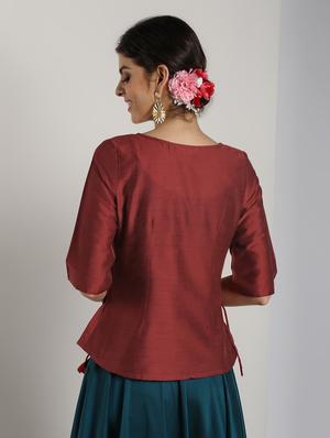 solid flared skirt with top set - 16619468 - Standard Image - 4