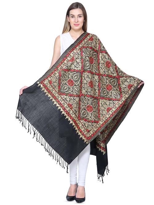 embroidered wool shawl - 16619561 - Standard Image - 1