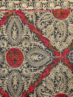 embroidered wool shawl - 16619561 - Standard Image - 2