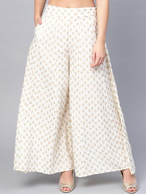 bock printed flared palazzo - 16619606 - Standard Image - 1