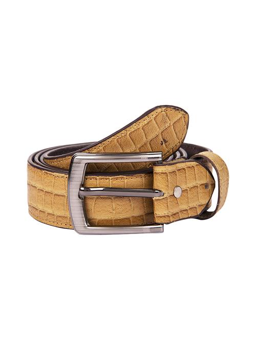 yellow leather belt - 16619885 - Standard Image - 1