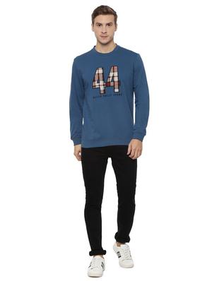 blue typographic chest print sweatshirt - 16620125 - Standard Image - 3