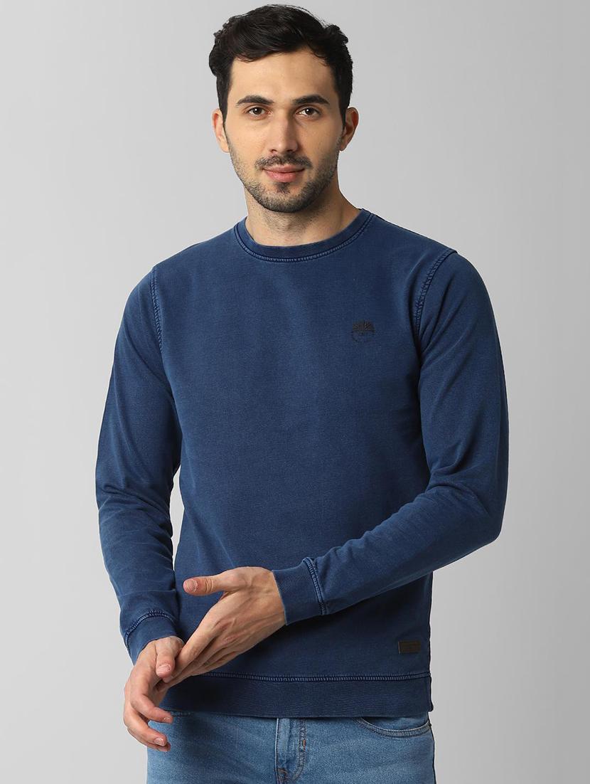 navy blue solid sweatshirt - 16620143 - Zoom Image - 1