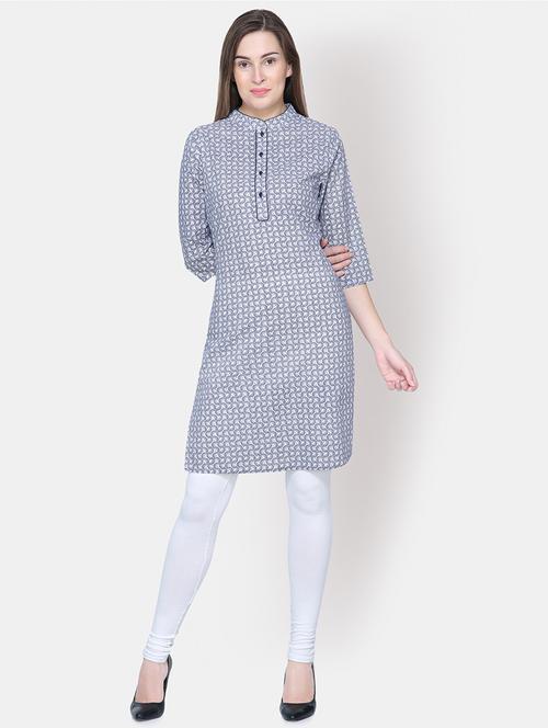 printed straight kurta - 16620764 - Standard Image - 1