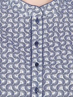 printed straight kurta - 16620764 - Standard Image - 4