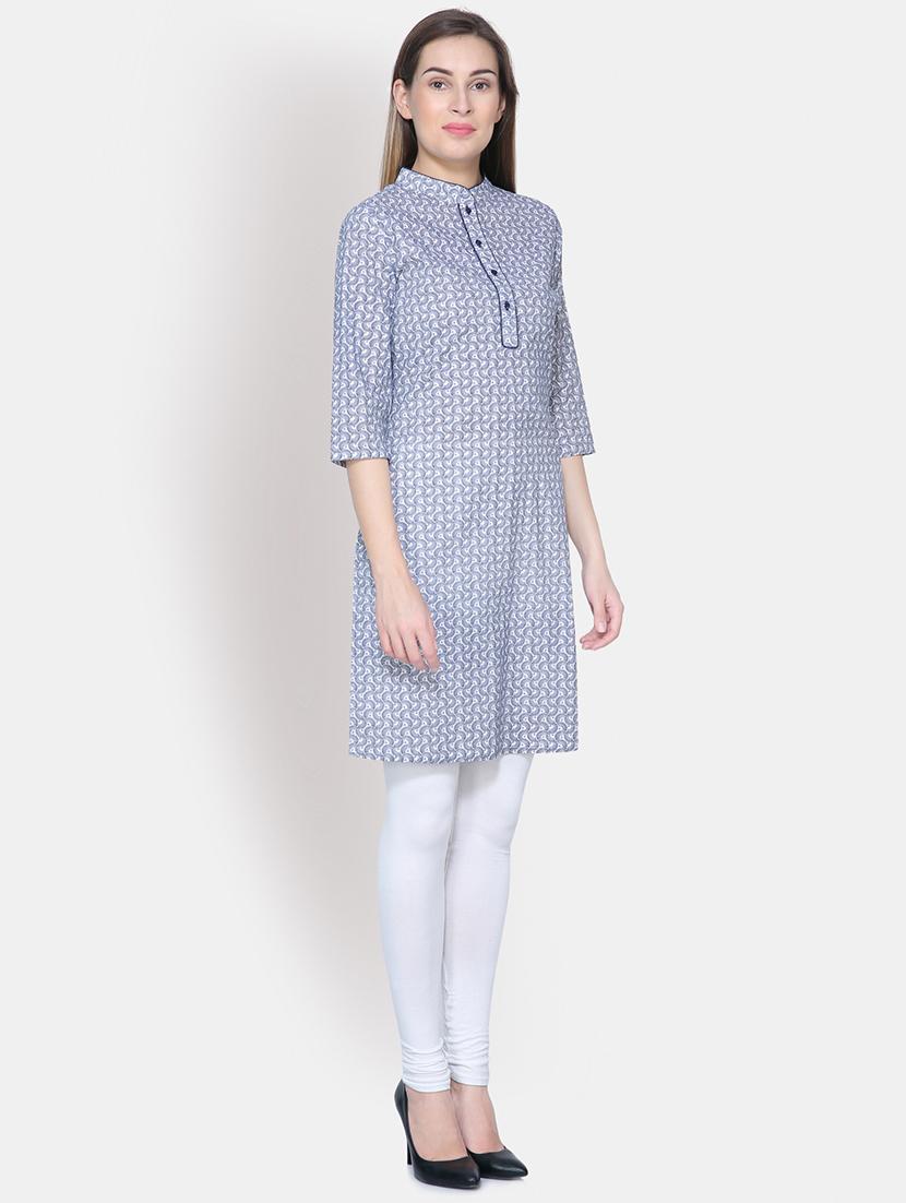 printed straight kurta - 16620764 - Zoom Image - 2