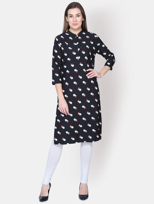 conversational straight kurta - 16620766 - Standard Image - 1