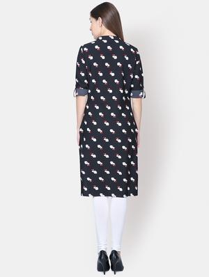 conversational straight kurta - 16620766 - Standard Image - 3