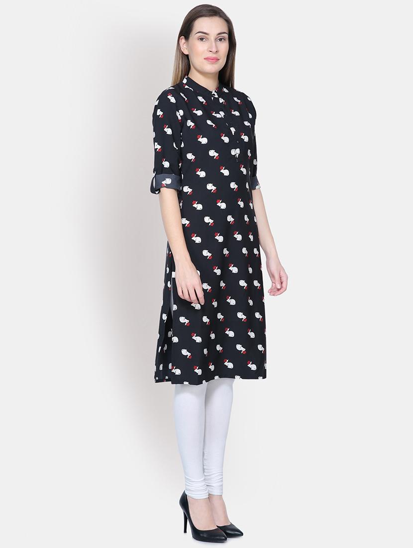 conversational straight kurta - 16620766 - Zoom Image - 2