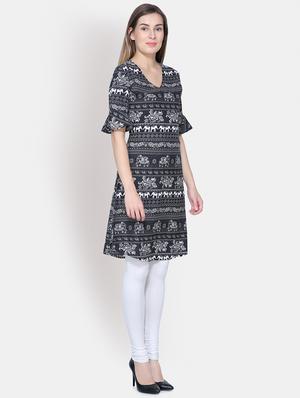 printed a-line kurta - 16620769 - Standard Image - 2
