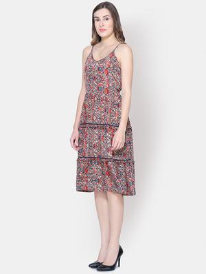 cami neck floral a-line dress - 16620789 - Standard Image - 2