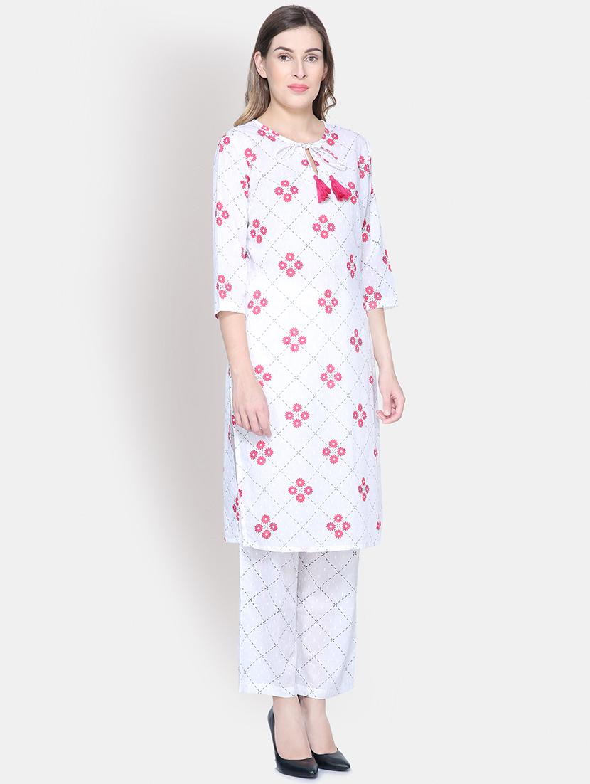floral kurta pant set - 16620791 - Zoom Image - 2