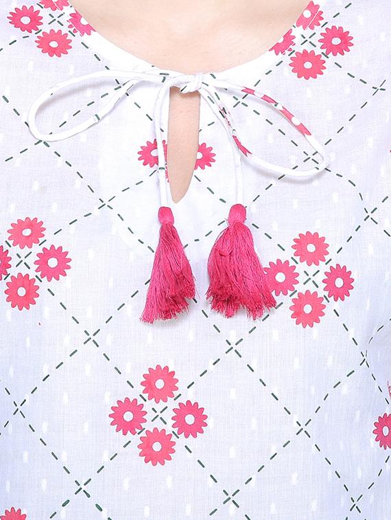 floral kurta pant set - 16620791 - Zoom Image - 4