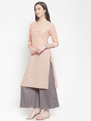striped straight kurta - 16622846 - Standard Image - 2