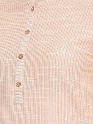 striped straight kurta - 16622846 - Standard Image - 4