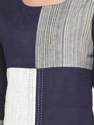 contrast straight kurta - 16622864 - Standard Image - 4