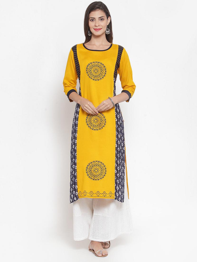 printed straight kurta - 16622866 - Zoom Image - 1