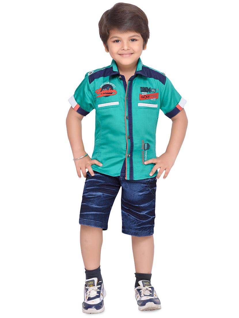 quirky print shirt and shorts set - 16622926 - Zoom Image - 1