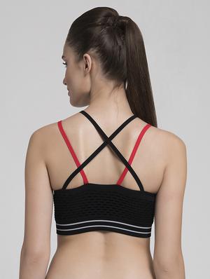 styled back sheer panel bra - 16624638 - Standard Image - 2