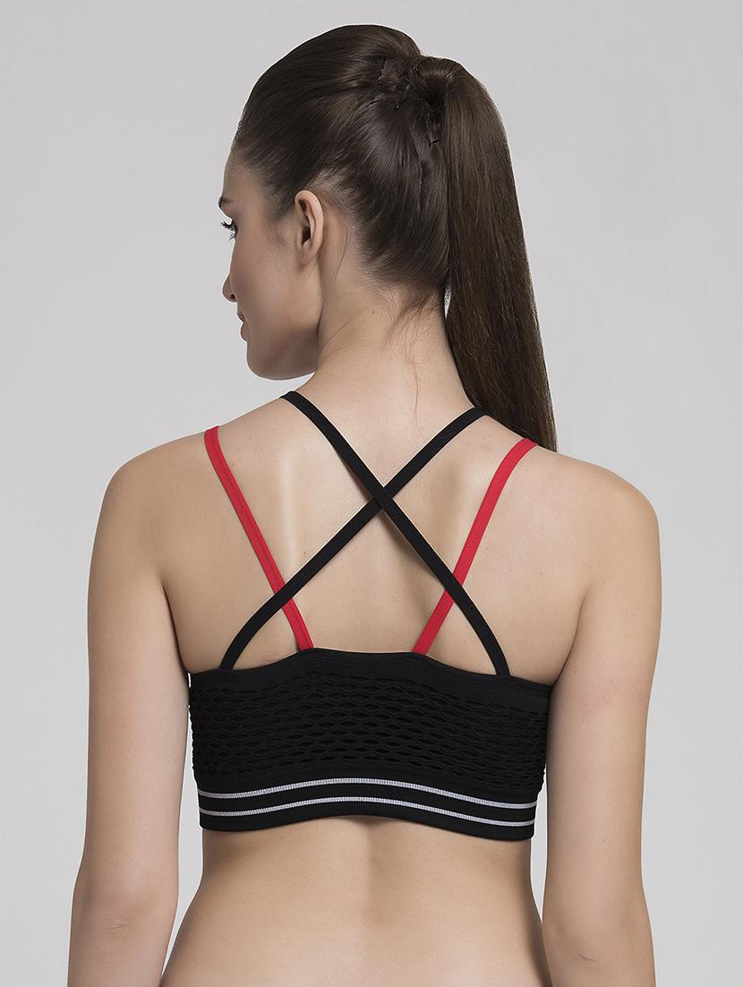 styled back sheer panel bra - 16624638 - Zoom Image - 2