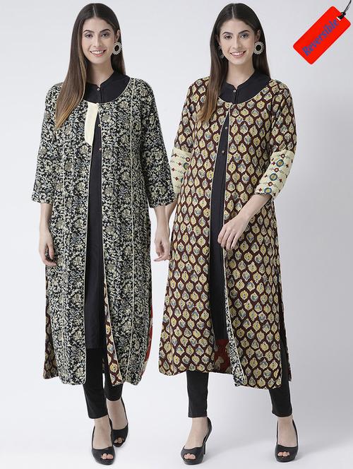 printed combo jacket - 16629721 - Standard Image - 1