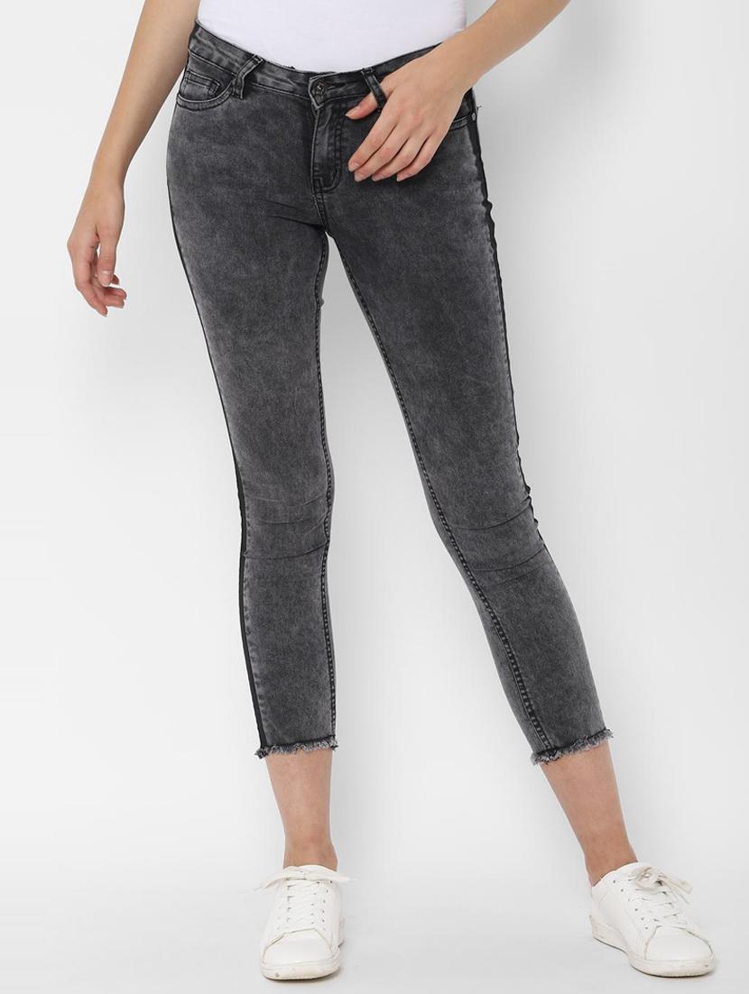 frayed hem side taping jean - 16630136 - Zoom Image - 1
