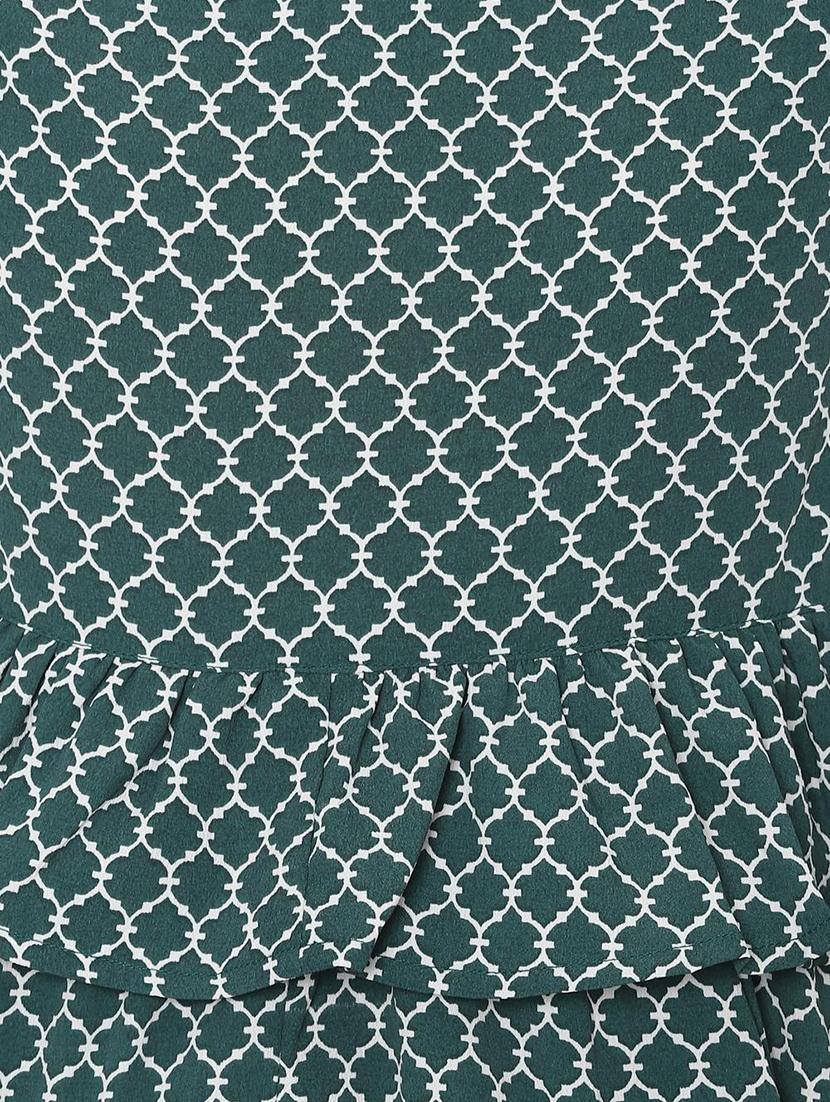key hole neck printed top - 16630227 - Zoom Image - 4