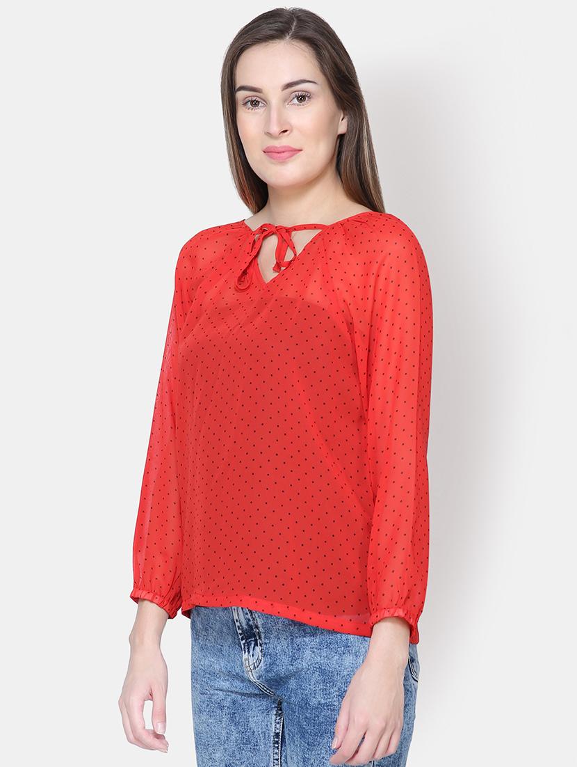tie knot polka dots top - 16630373 - Zoom Image - 2