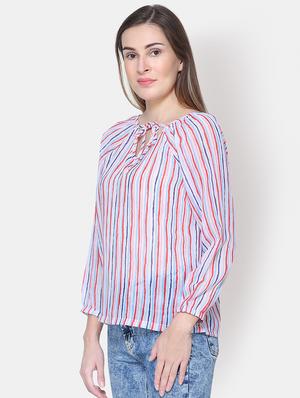 tie knot striped top - 16630374 - Standard Image - 2