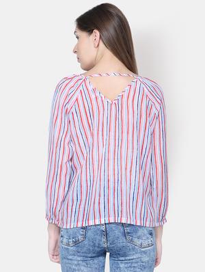 tie knot striped top - 16630374 - Standard Image - 3