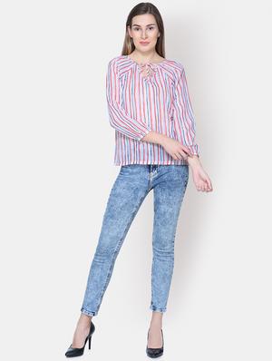 tie knot striped top - 16630374 - Standard Image - 4