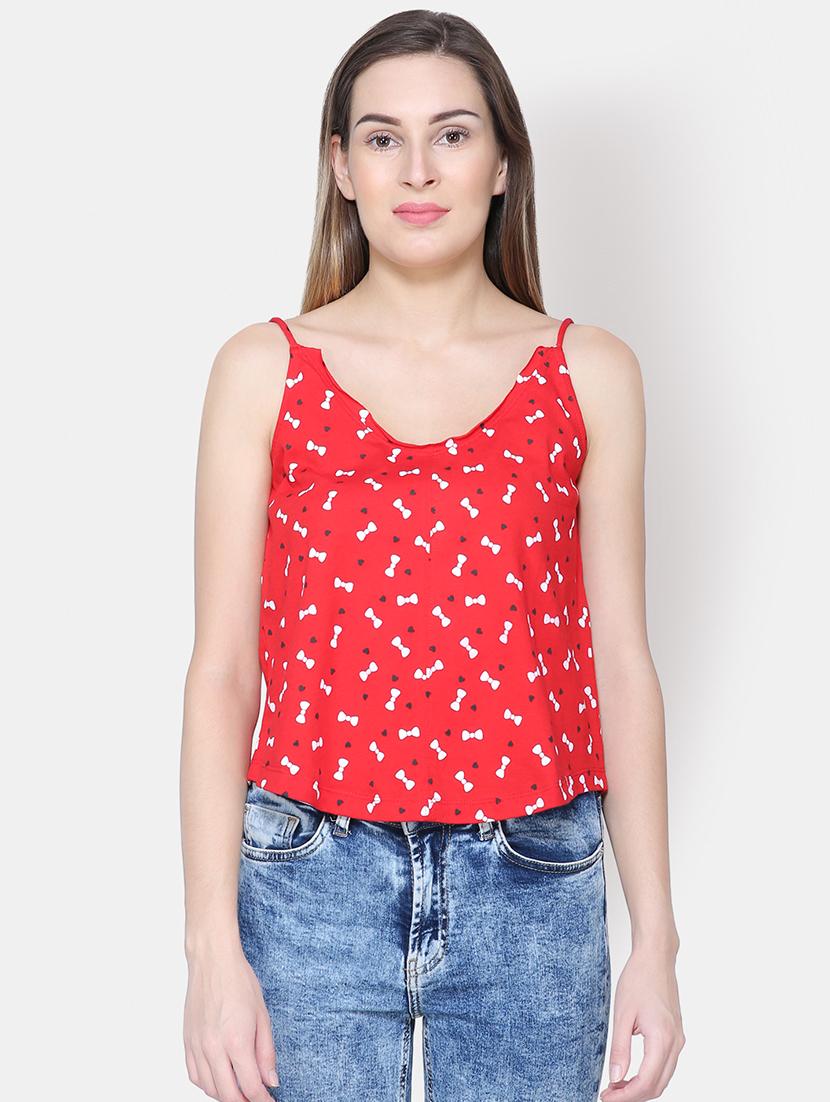 cami neck quirky print top - 16630376 - Zoom Image - 1