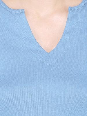 cold shoulder notch neck top - 16630378 - Standard Image - 5